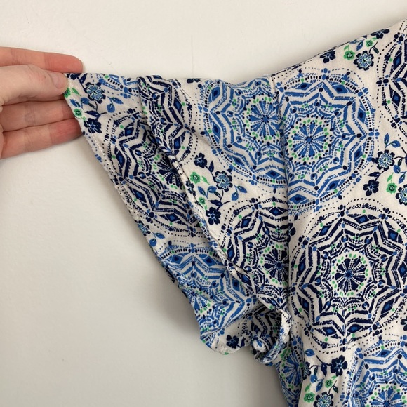 Harper Heritage| Off-white Patterned Wrap Dress sz M - Picture 5 of 8